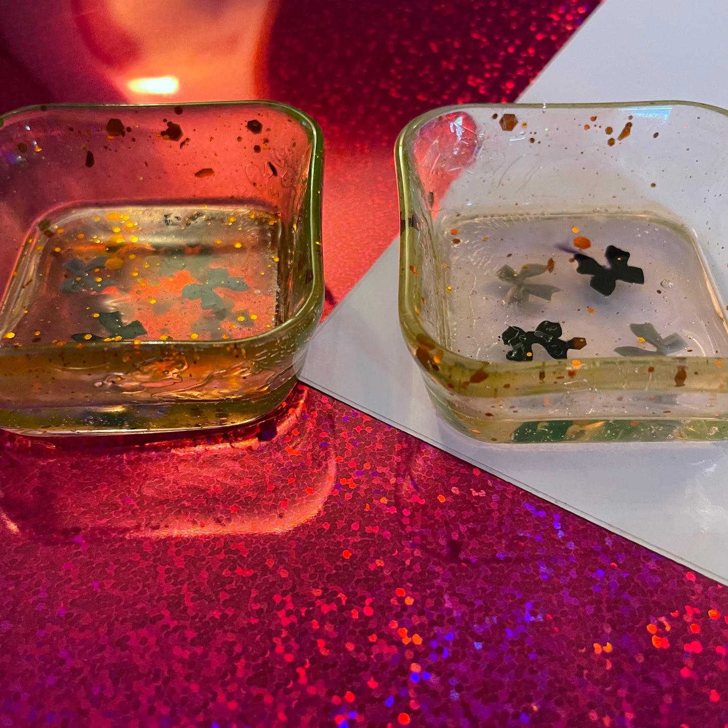 Orange with Bows Resin Tray