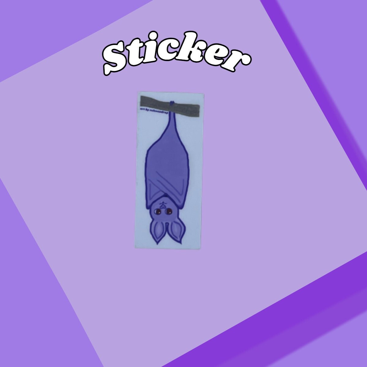 Purple Bat MINI Sticker