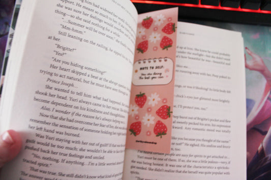 Note to Self Strawberry Bookmark