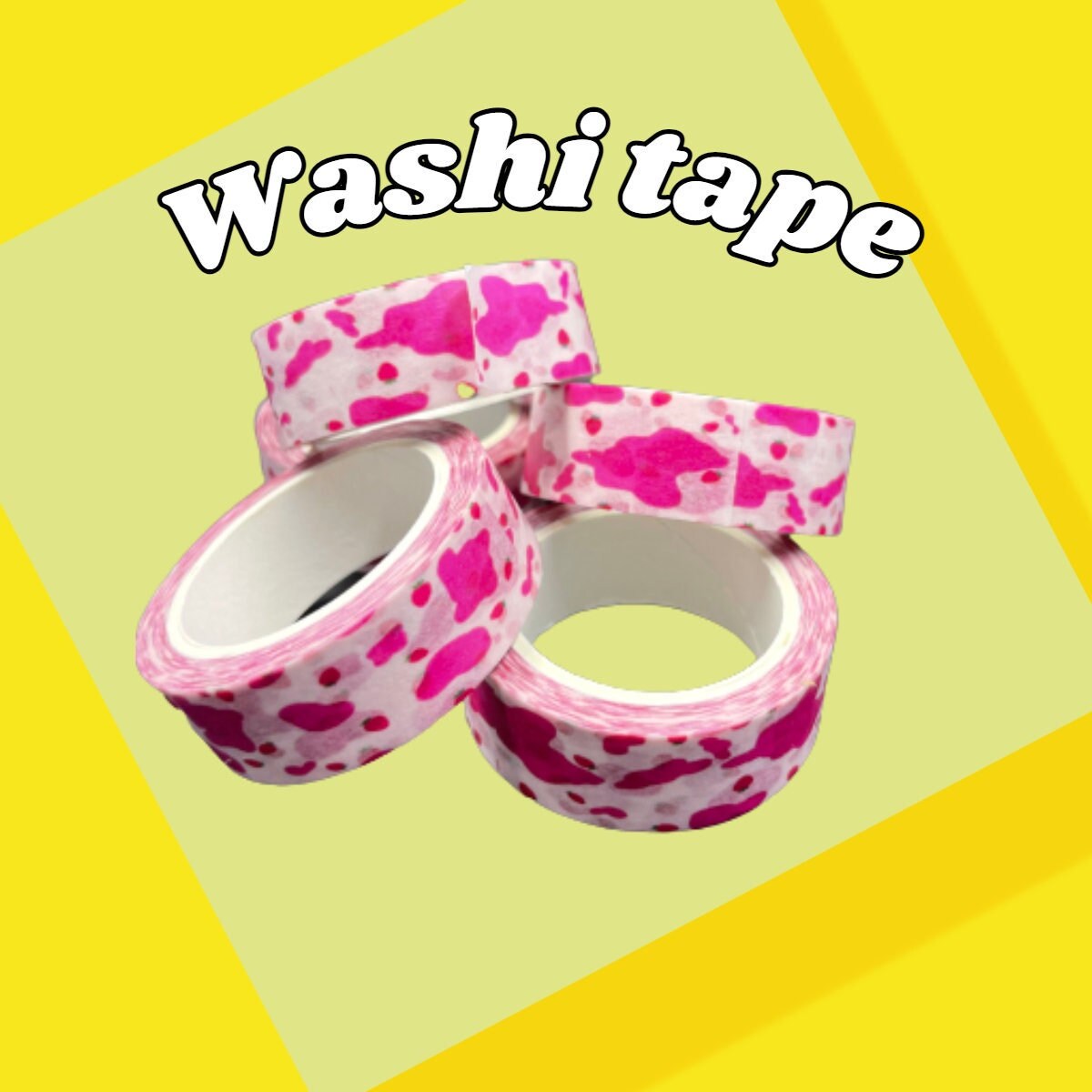 Pink Cow Print Washi Tape