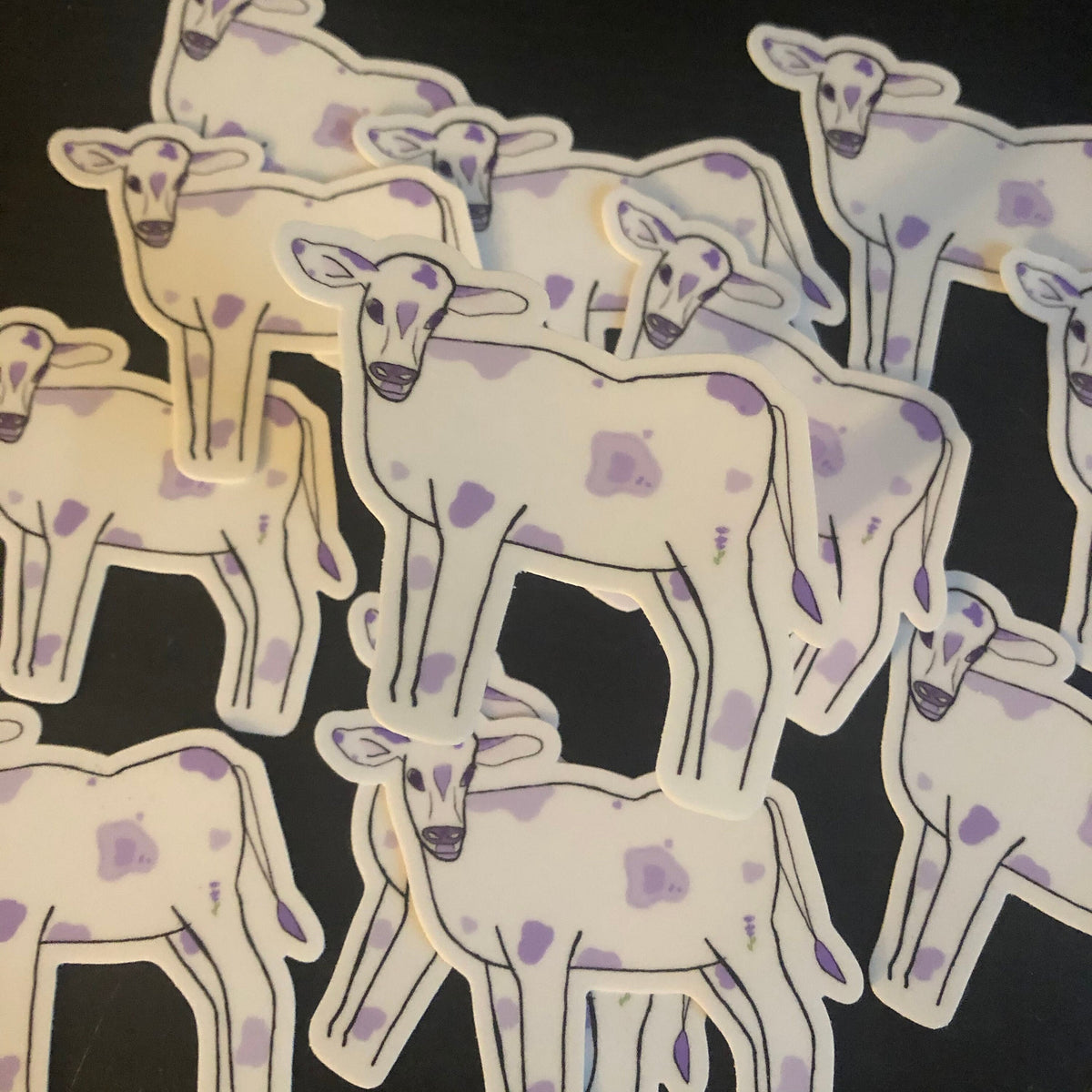 Lavender Cow Purple Sticker