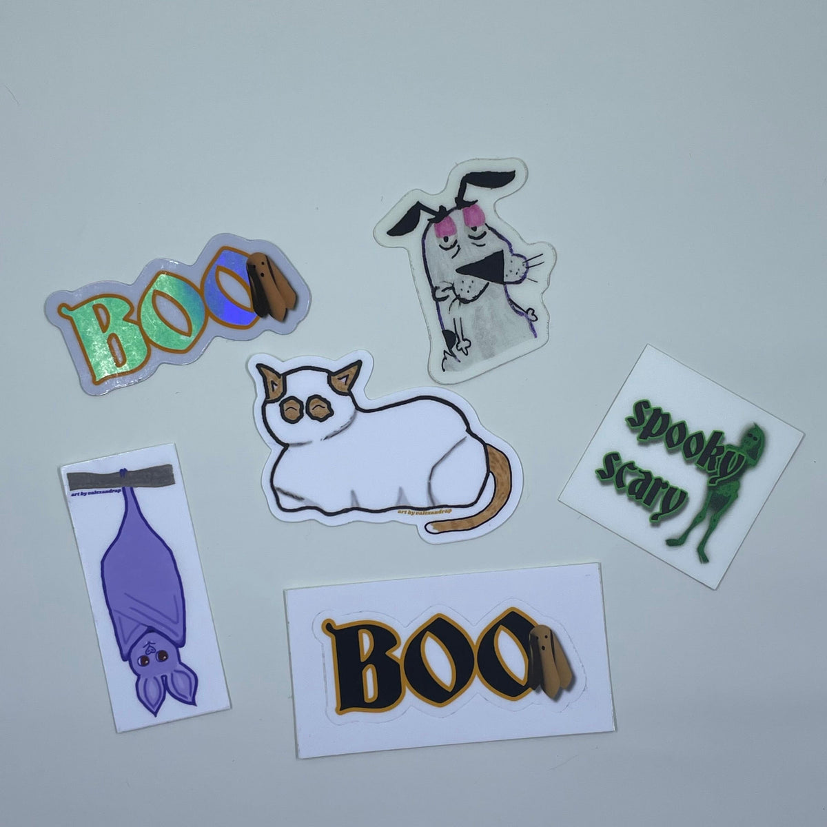 Halloween Boo with Ghost Sticker