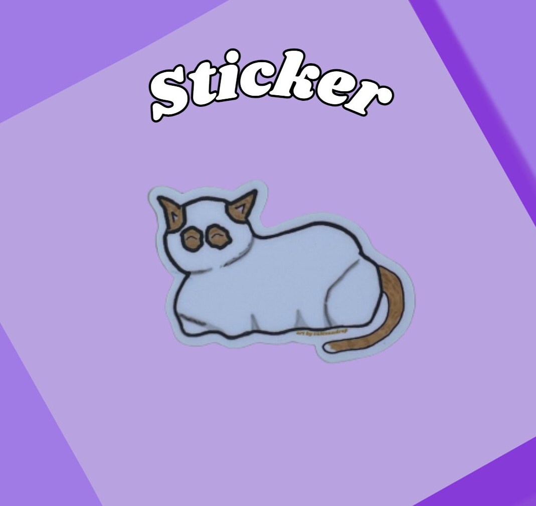 Ghost Cat Halloween Sticker