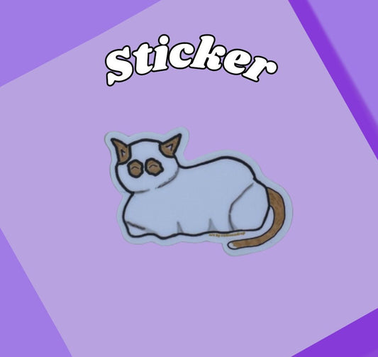 Ghost Cat Halloween Sticker