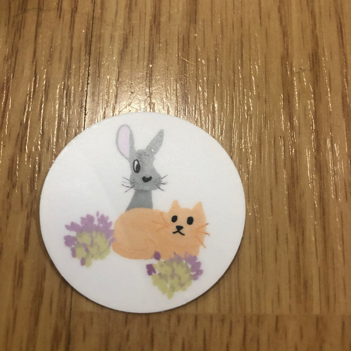 Rabbit and Cat MINI Sticker