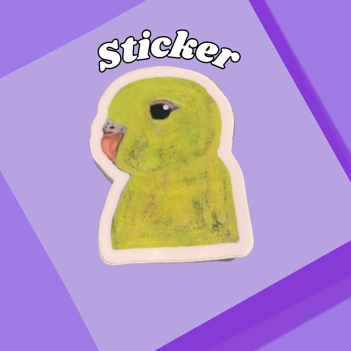 Yellow Parakeet Bird MINI Sticker