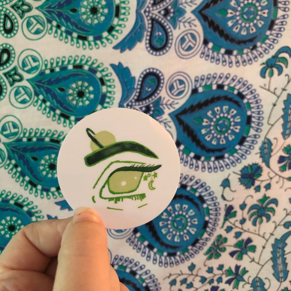 Green Space Eye Sticker
