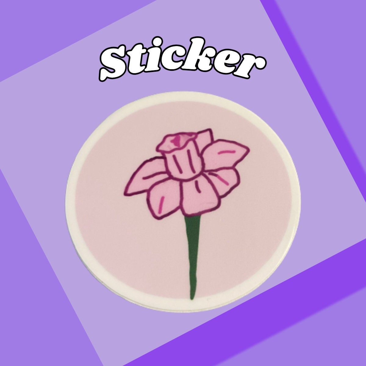 Pink Flower MINI Sticker