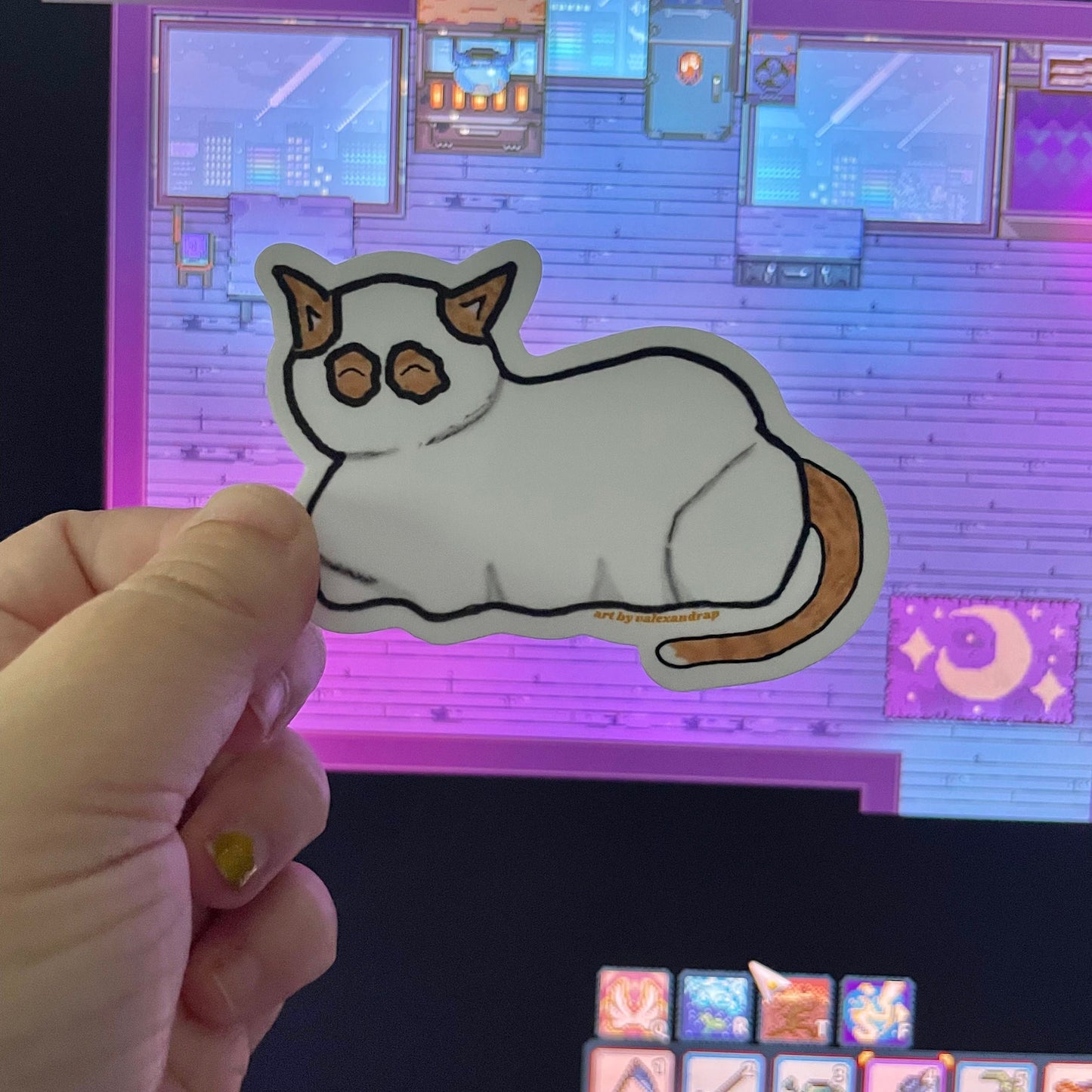 Ghost Cat Halloween Sticker