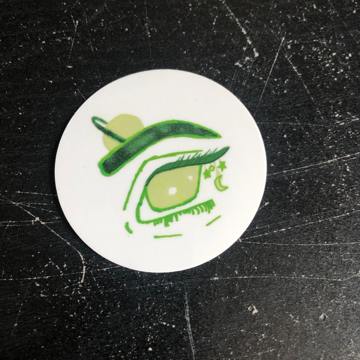 Green Space Eye Sticker