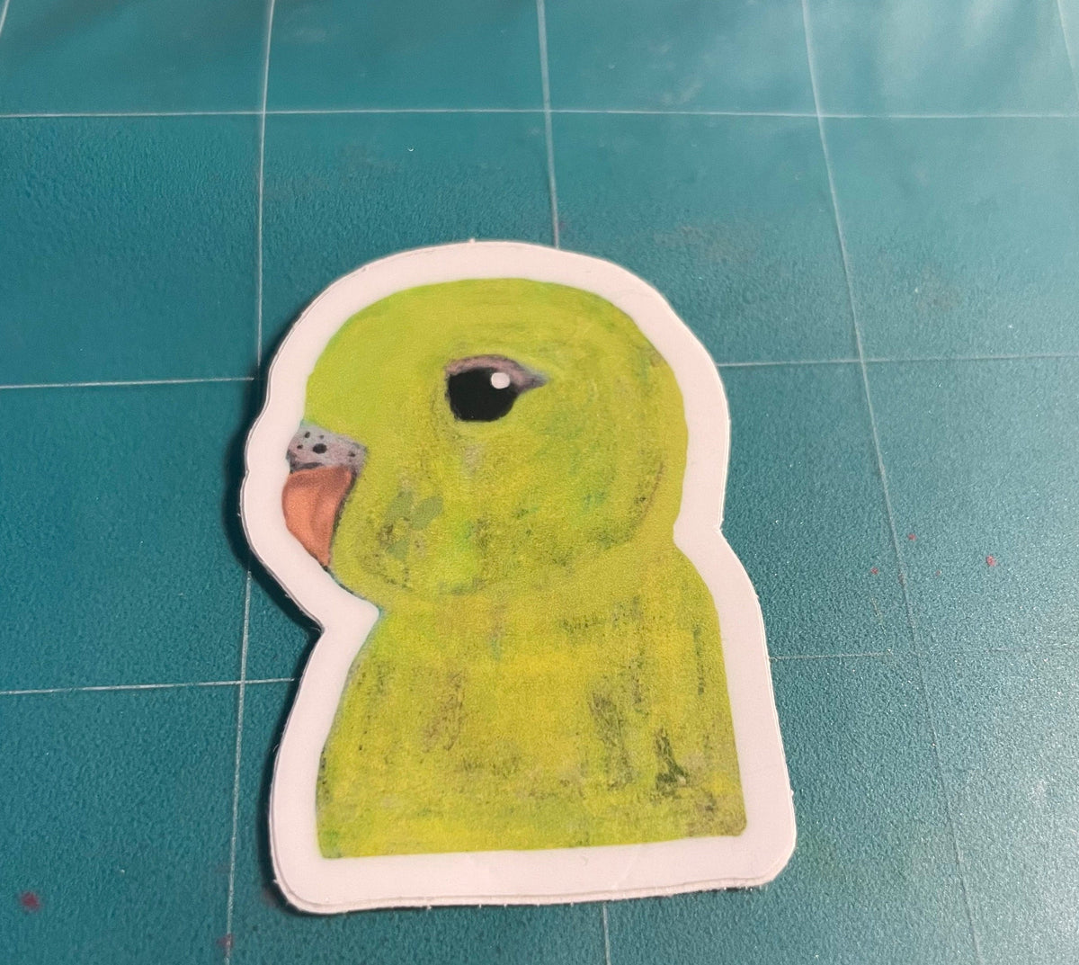 Yellow Parakeet Bird MINI Sticker