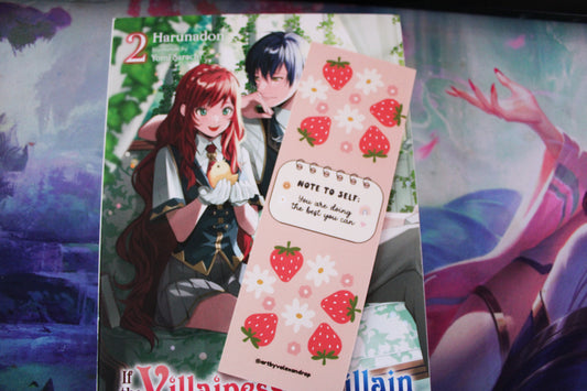 Note to Self Strawberry Bookmark