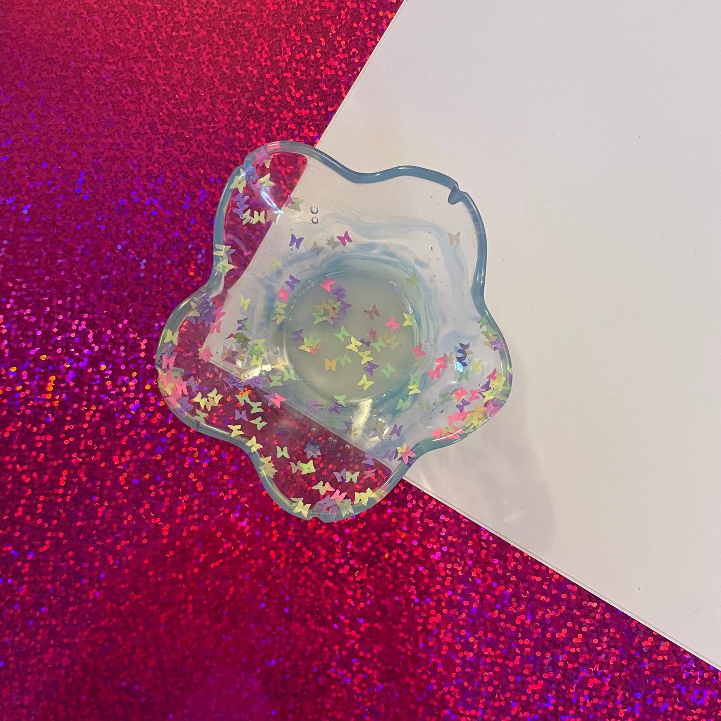 Little Blue Butterfly Resin Tray