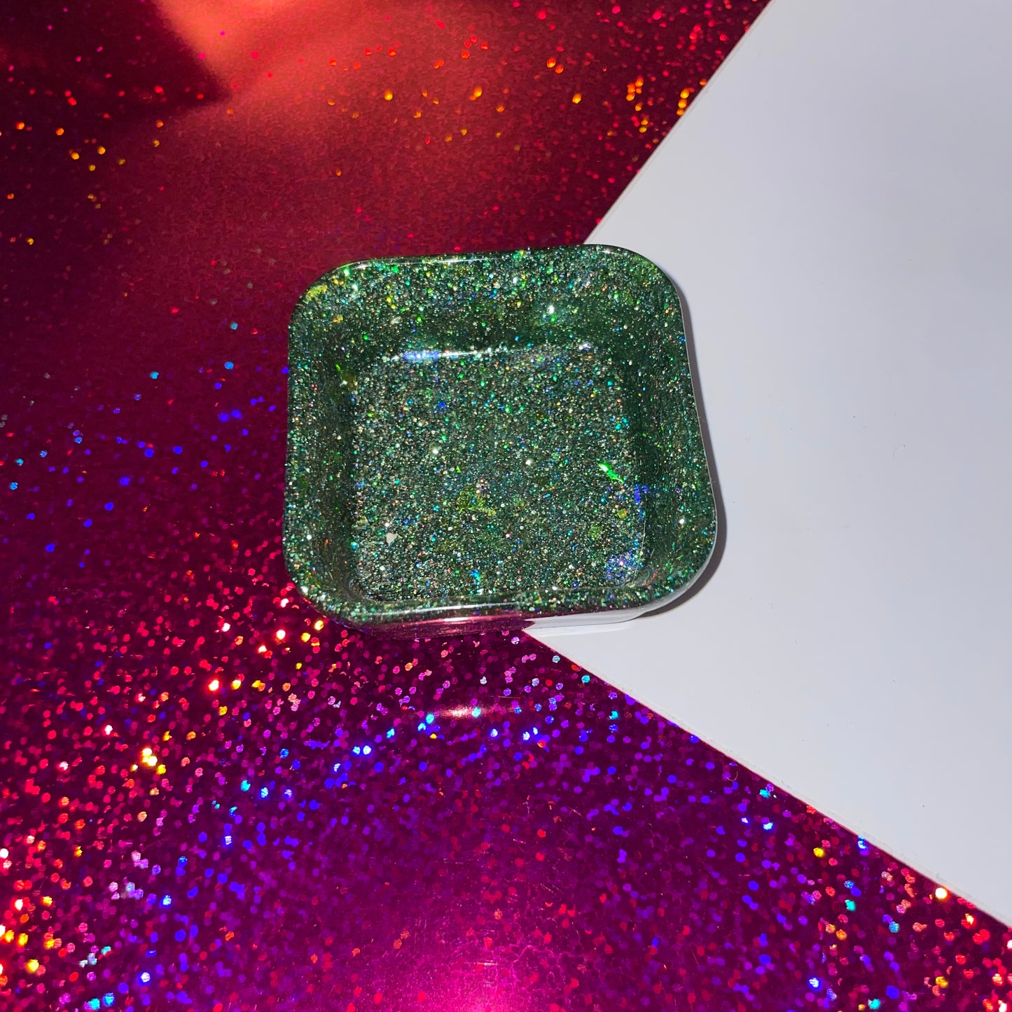 Dark Green Square Resin Tray