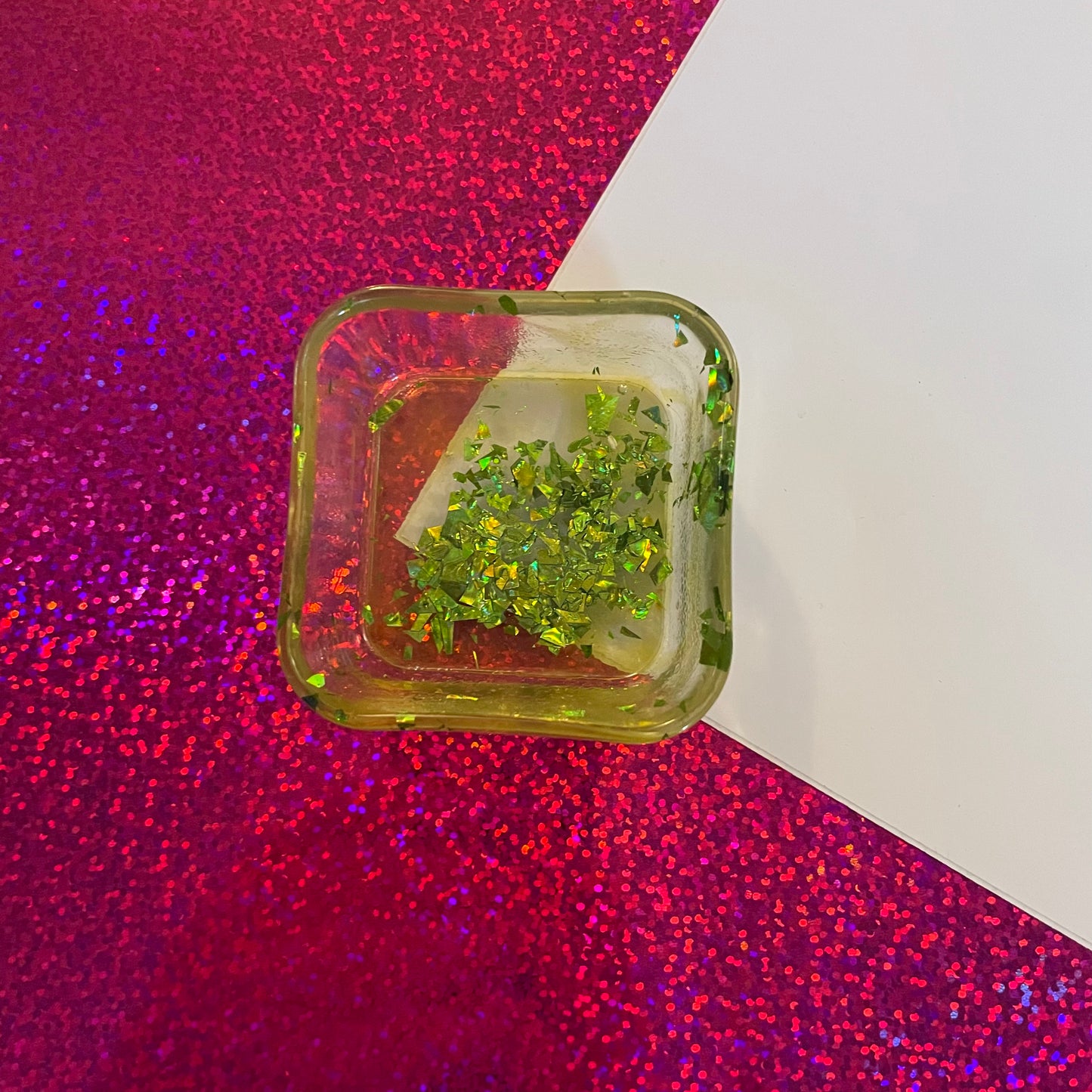 Light Green Square Resin Tray