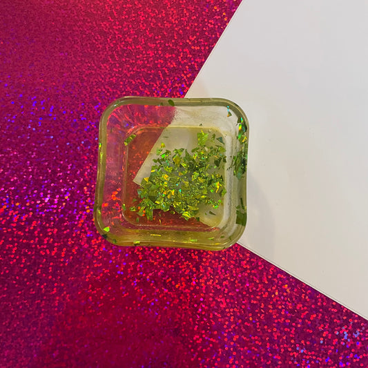 Light Green Square Resin Tray