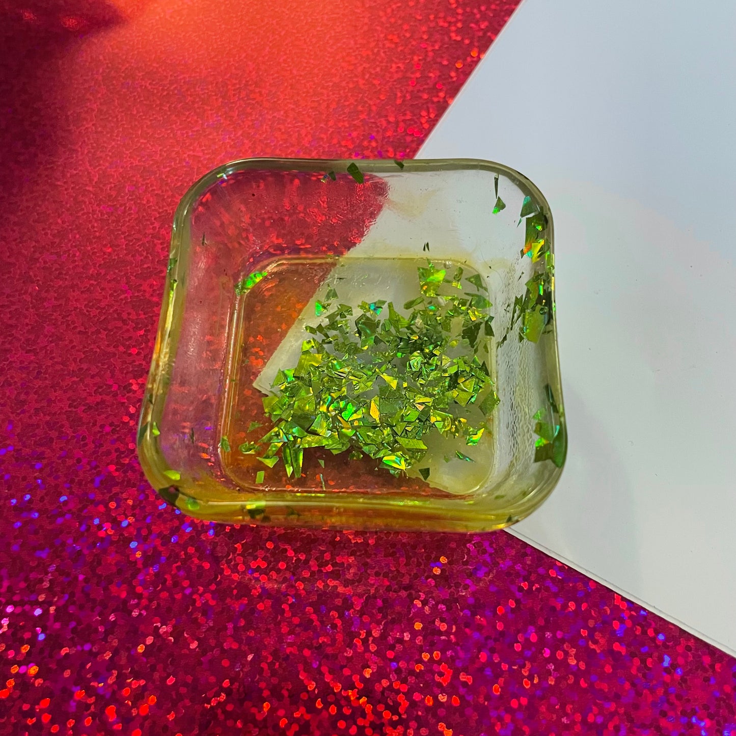 Light Green Square Resin Tray
