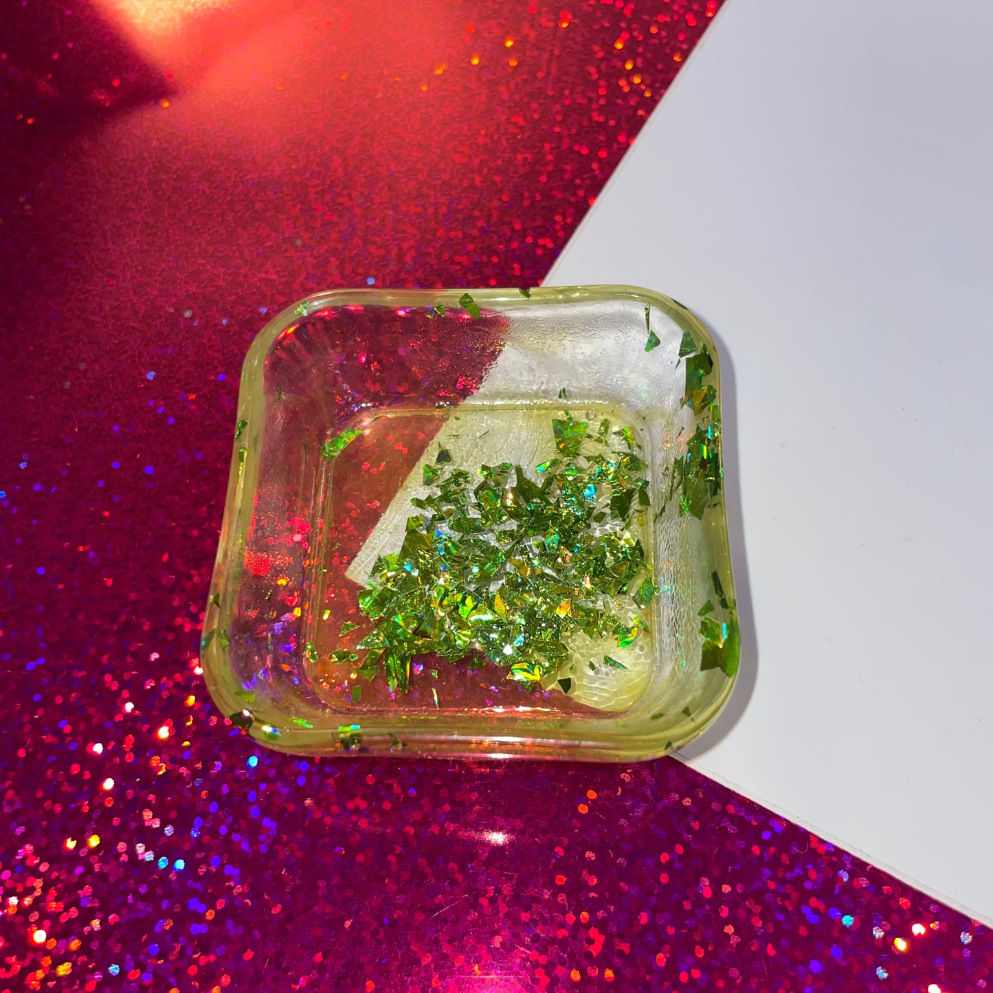 Light Green Square Resin Tray