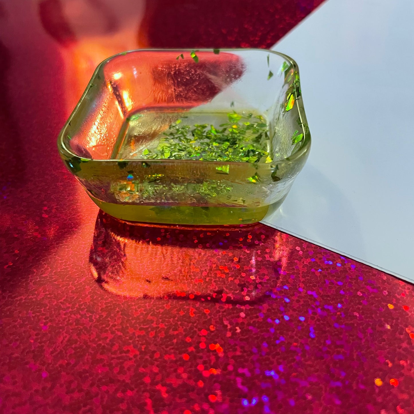 Light Green Square Resin Tray