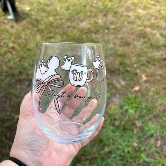 Wine Glass Pink Ghost