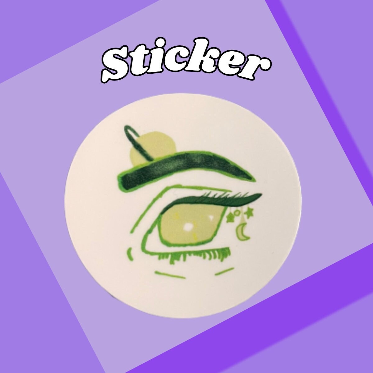 Green Space Eye Sticker