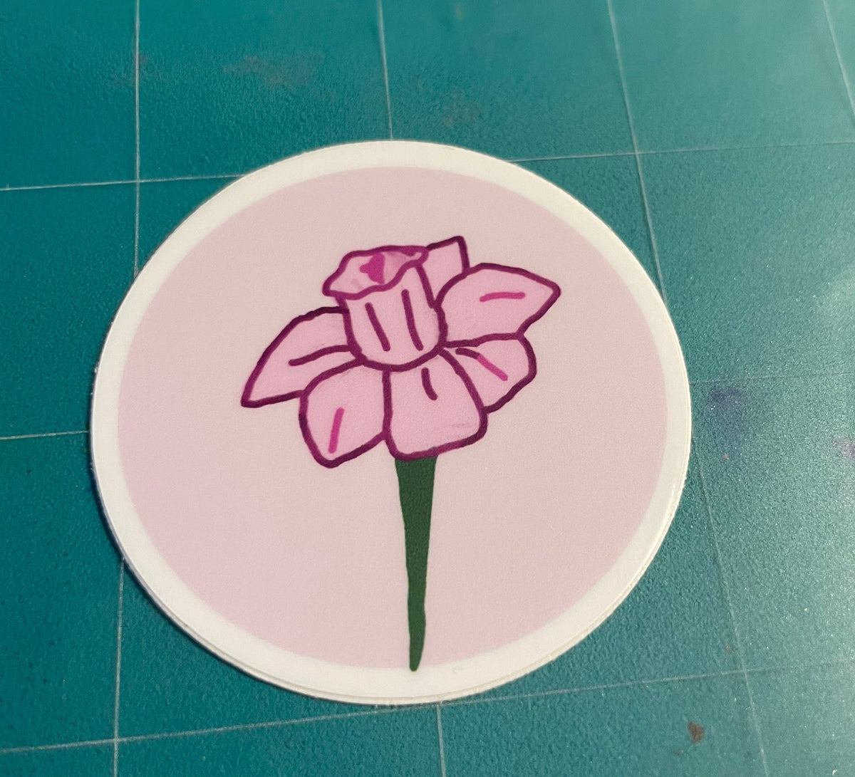 Pink Flower Sticker