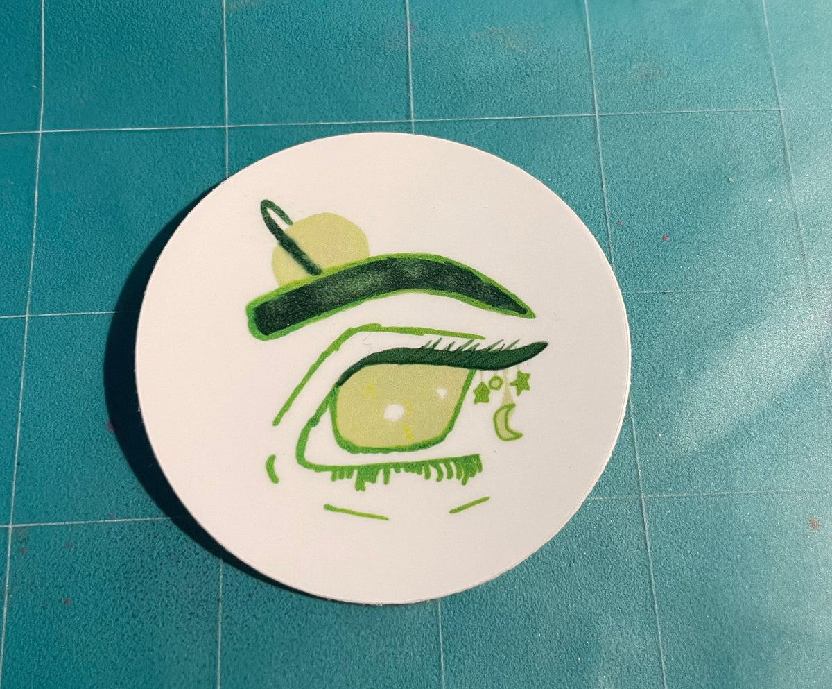 Green Space Eye Sticker
