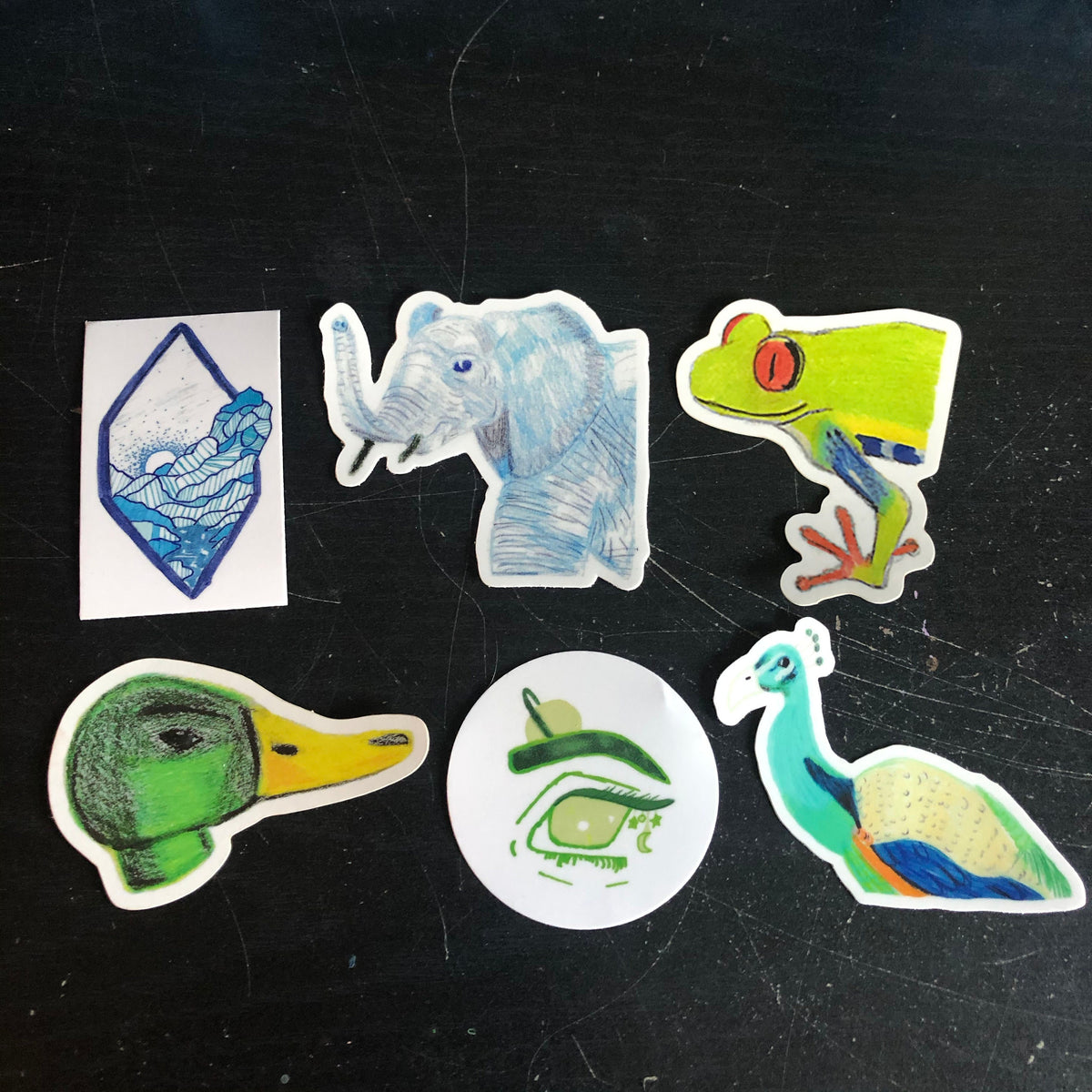 Green Space Eye Sticker