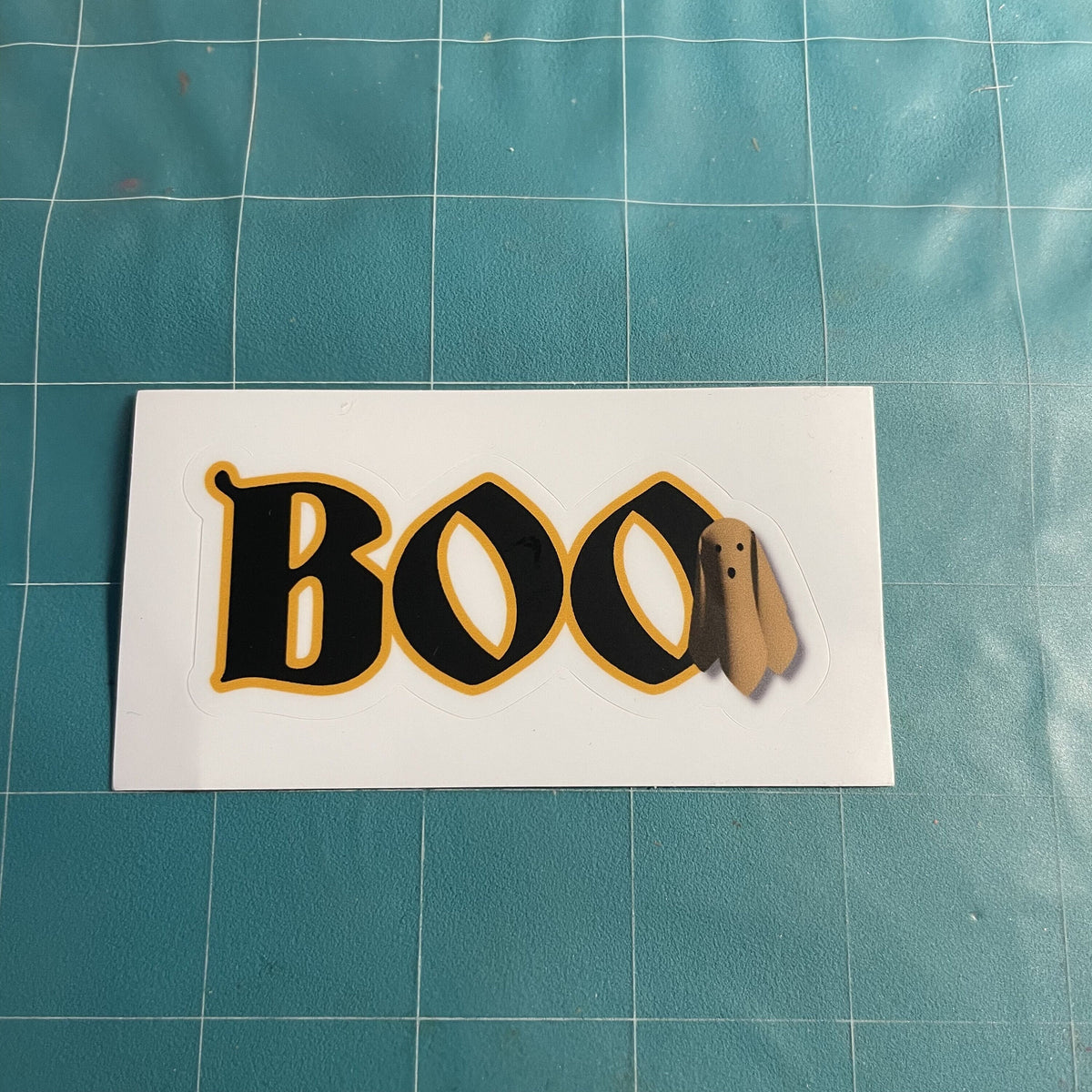 Halloween Boo with Ghost Sticker