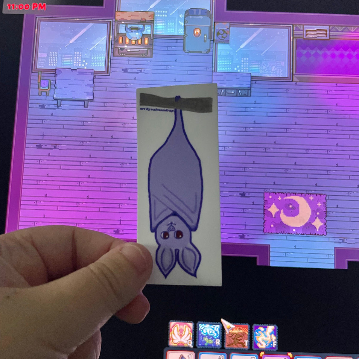 Purple Bat MINI Sticker