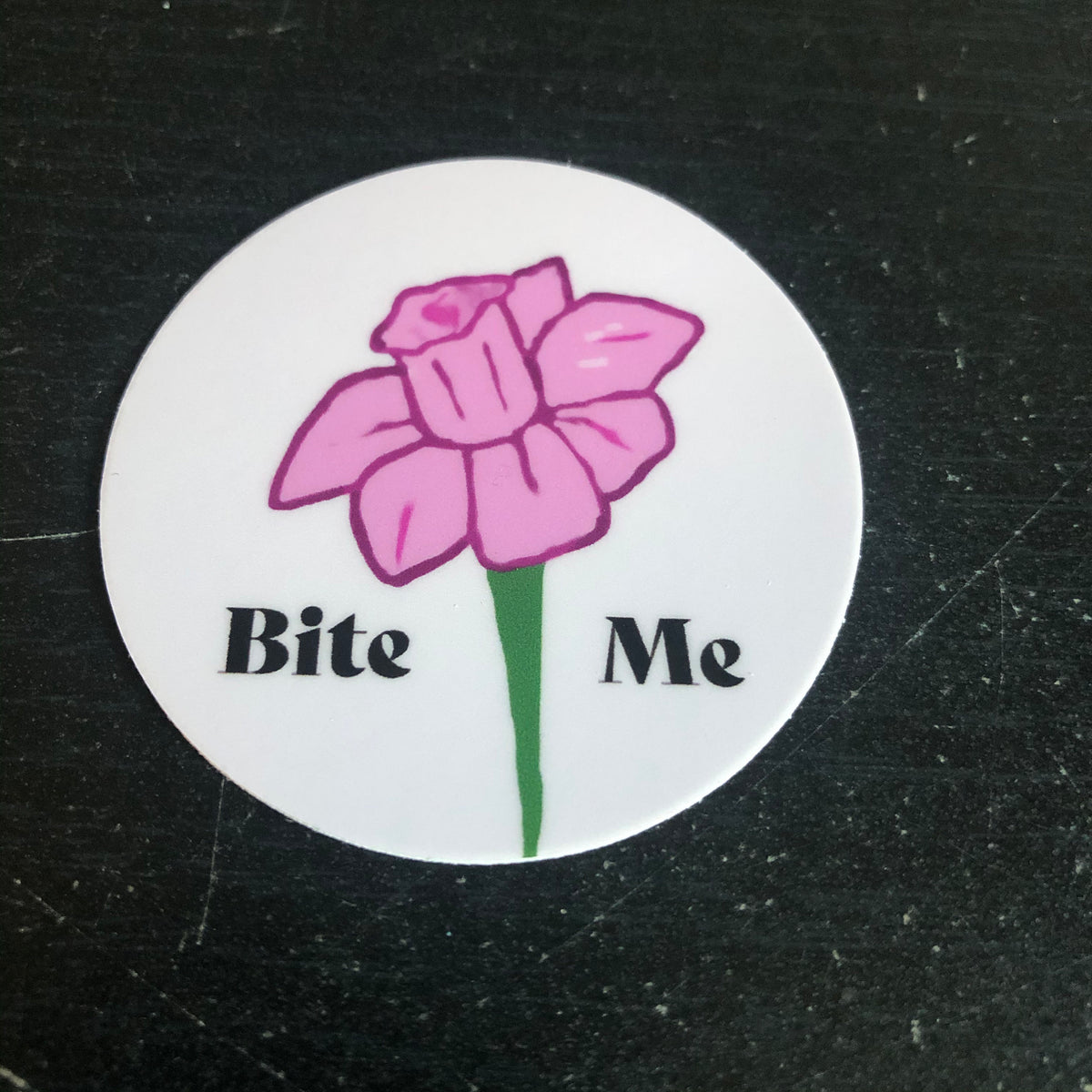 Bite Me Flower Sticker